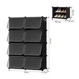 Modulaire schoenenkast – Transparante deurtjes – Zwart of wit – 60, 90 of 120 cm hoog