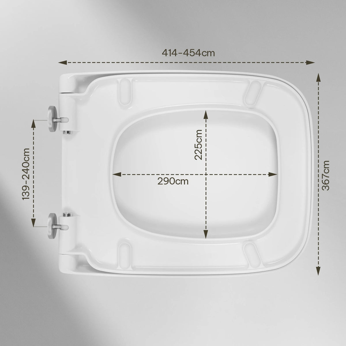 WC Soft-Close Toilet Seat Duroplast Toilet Lid Cover Fast Fix Quick Release Square Cover Toilet Accessories Anti-Bacterial