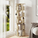 EUGAD 5 Tier 360 Rotating Bookshelf Corner Display Shelf Standing Bookcase Space Saving for Living Room Bedroom