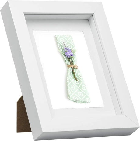Witte of zwarte 3D fotolijst van MDF met passe-partout, geschikt voor het inlijsten van foto's, van BukkitBow.