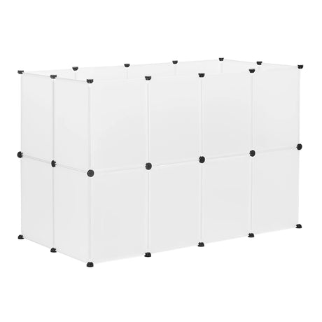 Transparante modulaire knaagdierenren van BukkitBow met 12 panelen, geschikt voor binnengebruik.