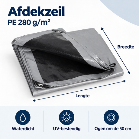 Afmetingen en productspecificaties van afdekzeil