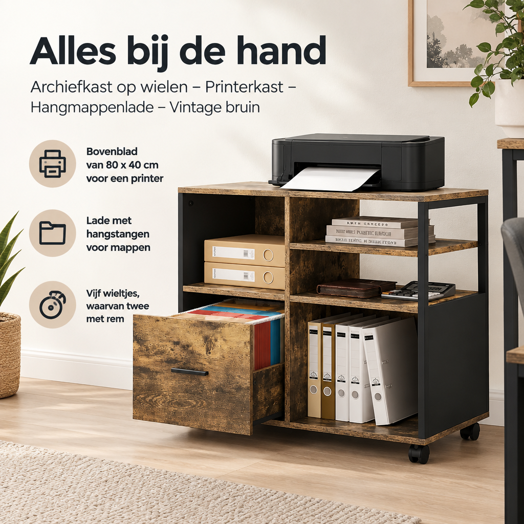 Praktische toepassing en keuzehulp voor archiefkast op wielen
