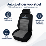 Overzicht van autostoelhoes voorstoel met de belangrijkste productvoordelen
