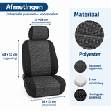 Afmetingen en productspecificaties van autostoelhoezen voorstoelen