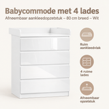 Belangrijkste voordelen en eigenschappen van babycommode met 4 lades