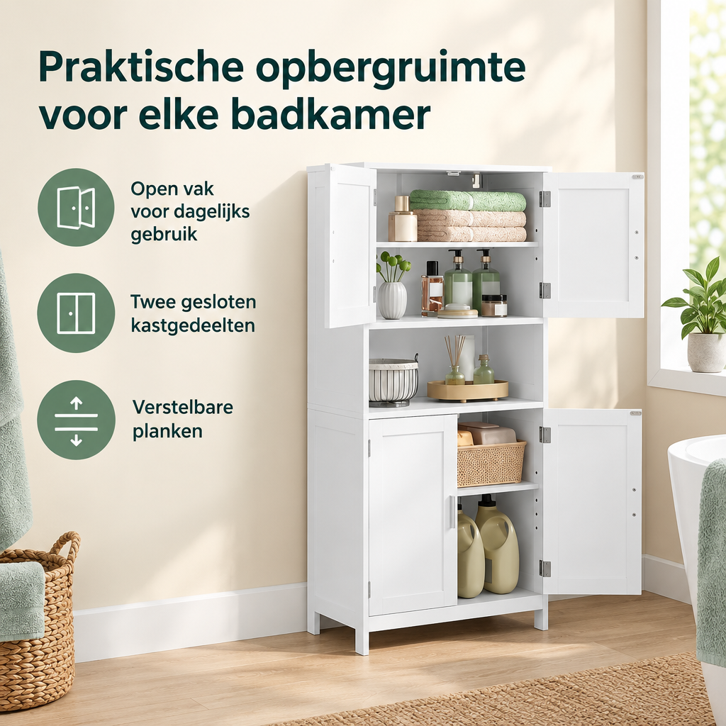 Praktische toepassing en keuzehulp voor badkamerkast