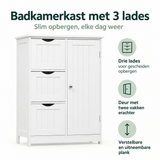 Belangrijkste voordelen en eigenschappen van badkamerkast met 3 lades