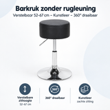 Overzicht van barkruk zonder rugleuning met de belangrijkste productvoordelen
