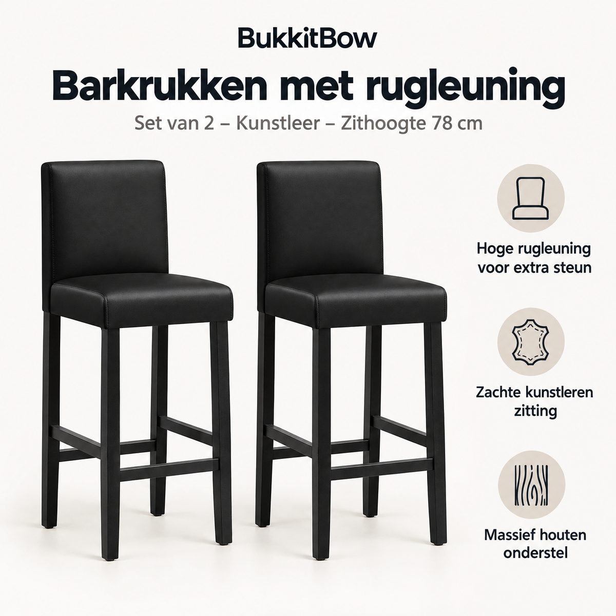 Belangrijkste voordelen en eigenschappen van barkrukken met rugleuning