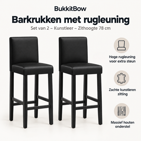 Belangrijkste voordelen en eigenschappen van barkrukken met rugleuning