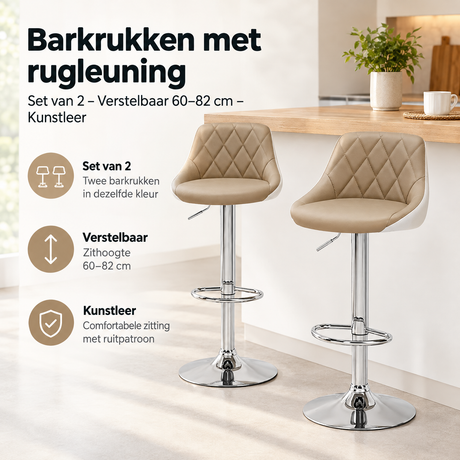 Praktische toepassing en keuzehulp voor barkrukken met rugleuning