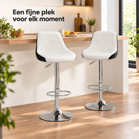 barkrukken met rugleuning in gebruik in een passende praktijksituatie