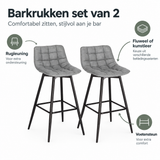 Belangrijkste voordelen en eigenschappen van barkrukken set van 2