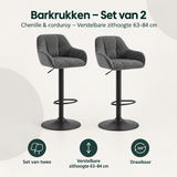 Overzicht van barkrukken set van 2 met de belangrijkste productvoordelen