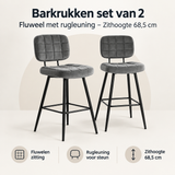 Overzicht van barkrukken set van 2 met de belangrijkste productvoordelen