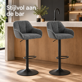 barstoelen set van 2 in gebruik in een passende praktijksituatie