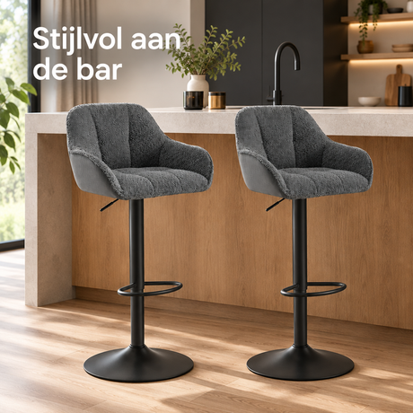 barstoelen set van 2 in gebruik in een passende praktijksituatie