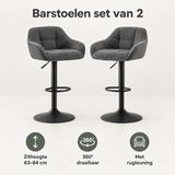 Overzicht van barstoelen set van 2 met de belangrijkste productvoordelen