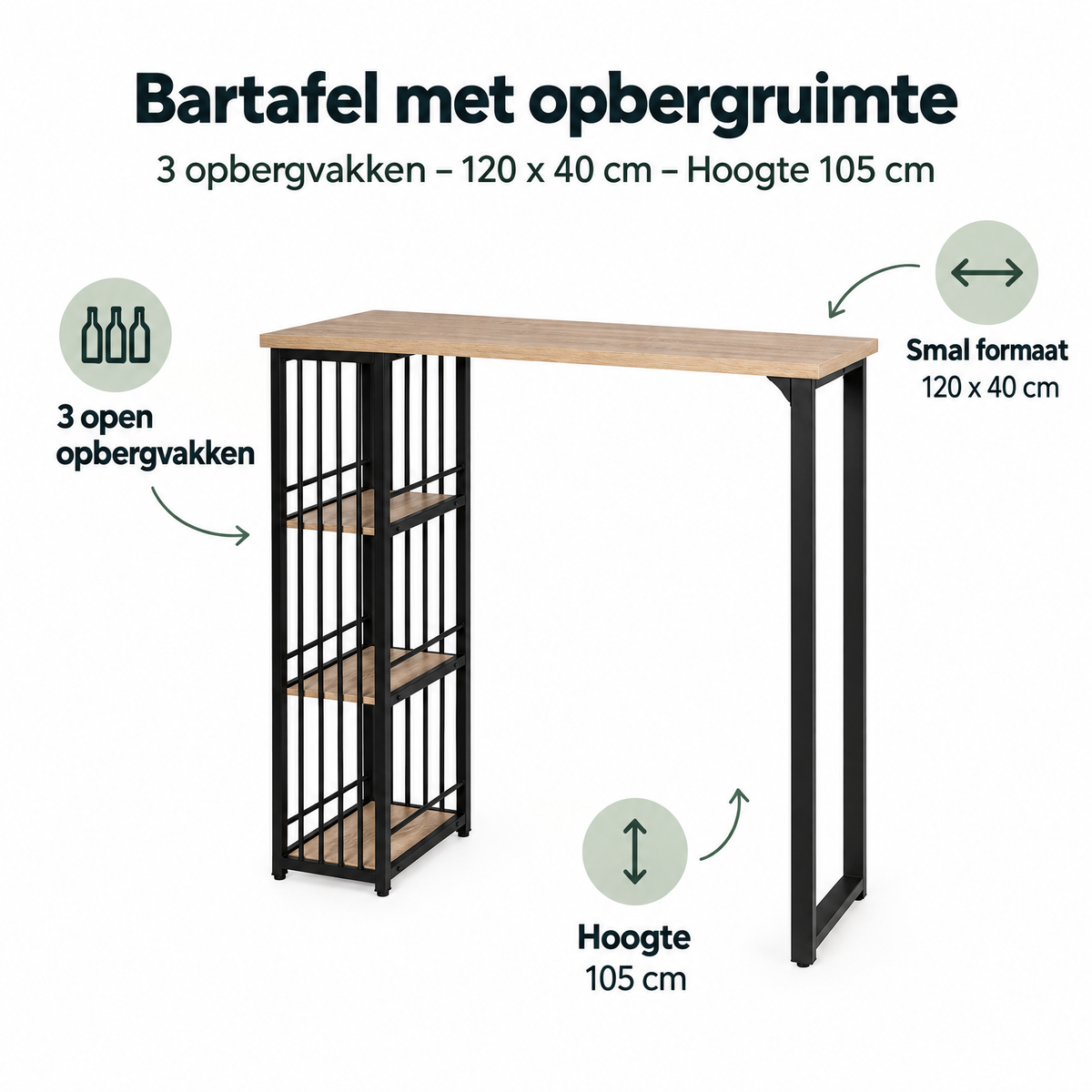 Belangrijkste voordelen en eigenschappen van bartafel met opbergruimte