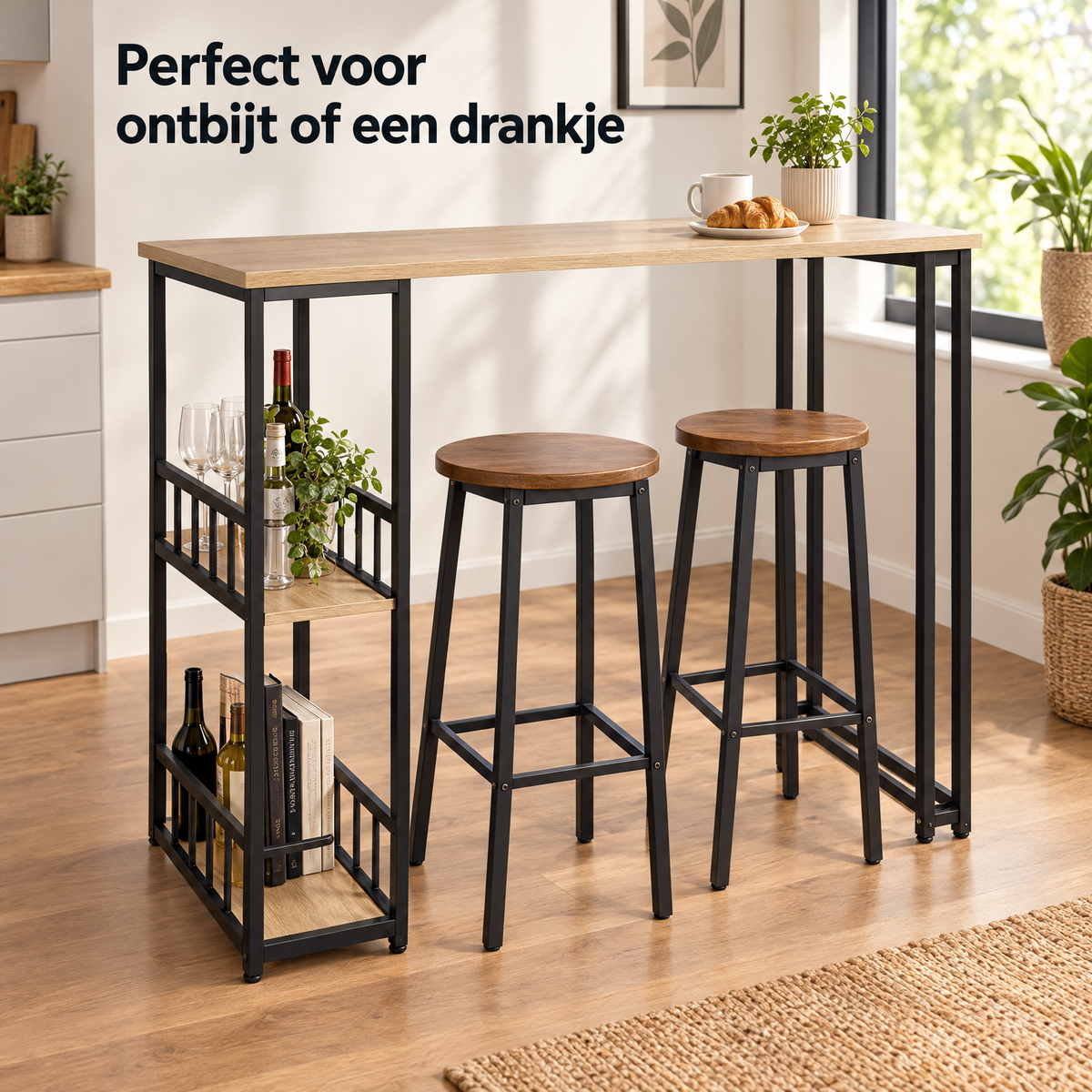 bartafel met opbergruimte in gebruik in een passende praktijksituatie