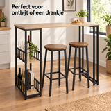bartafel met opbergruimte in gebruik in een passende praktijksituatie