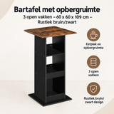 Overzicht van bartafel met opbergruimte met de belangrijkste productvoordelen