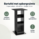 Overzicht van bartafel met opbergruimte met de belangrijkste productvoordelen