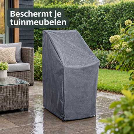 Waterdichte tuinmeubelbeschermer van BukkitBow, grijs, geschikt voor tuinset 68x96x110/150 cm, beschermt tegen weer en vuil.