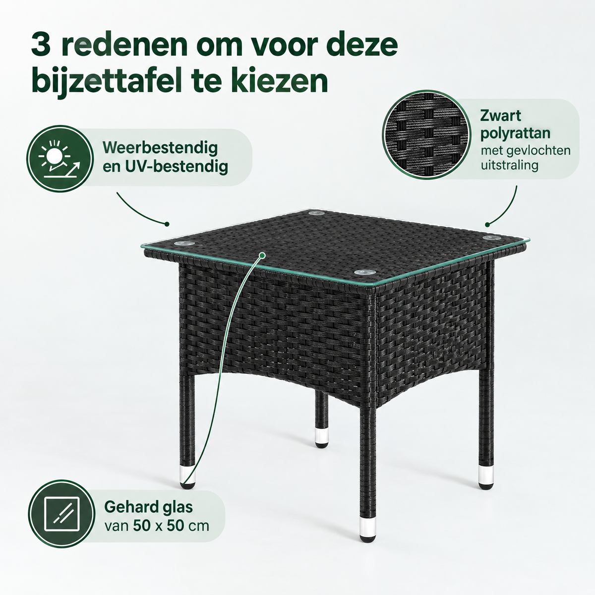 Belangrijkste voordelen en eigenschappen van bijzettafel buiten