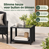 Praktische toepassing en keuzehulp voor bijzettafel buiten