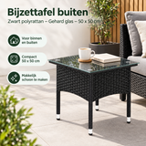 Praktische toepassing en keuzehulp voor bijzettafel buiten