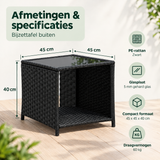 Afmetingen en productspecificaties van bijzettafel buiten