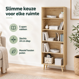Praktische toepassing en keuzehulp voor boekenkast met 5 vakken