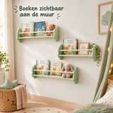 boekenplank kinderkamer in gebruik in een passende praktijksituatie