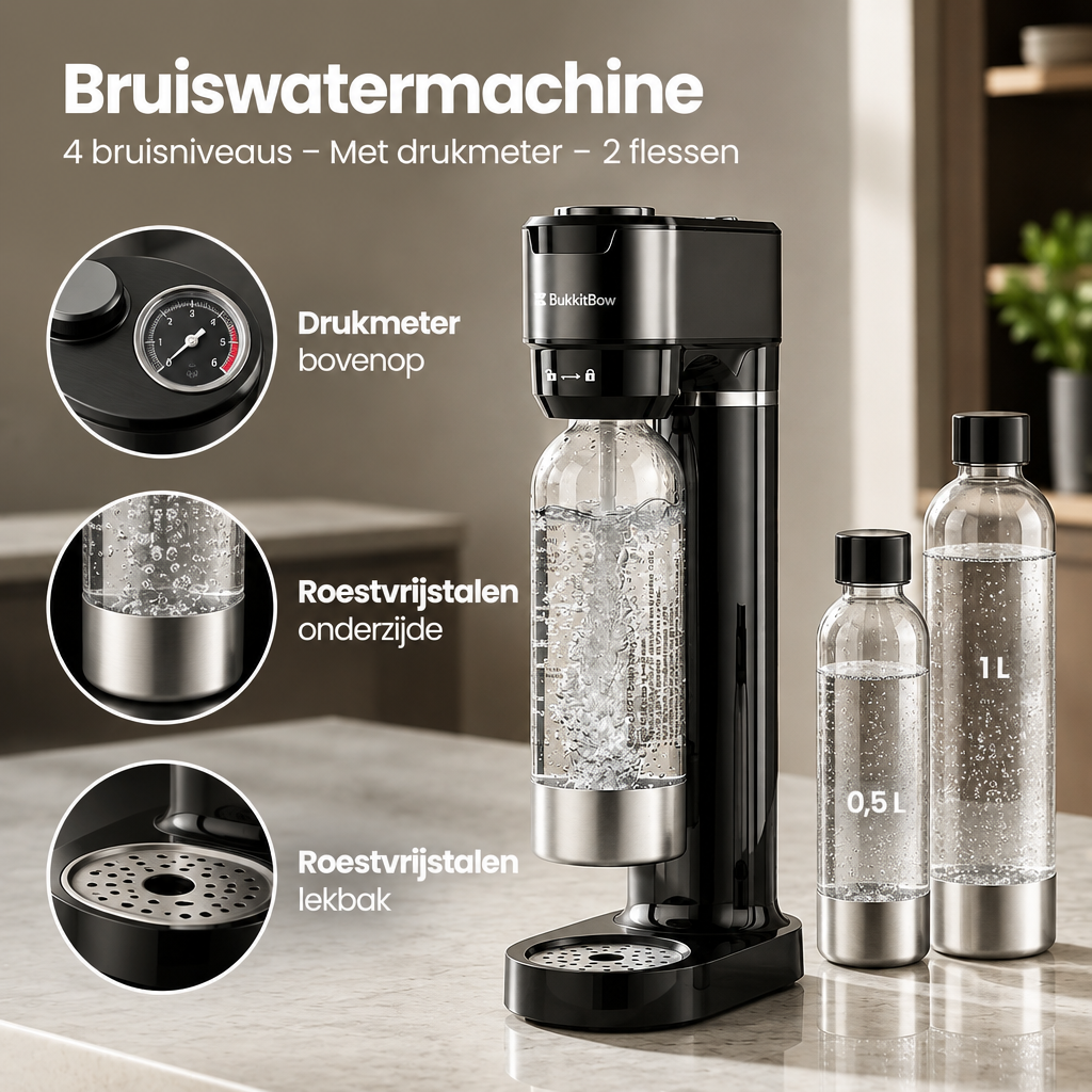 Detail van materiaal en afwerking van bruiswatermachine