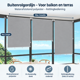 Afmetingen en productspecificaties van buitenrolgordijn