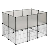 BukkitBow kleine dierenren voor hamsters, cavia's en konijnen, verstelbaar naar 2 niveaus, 107x72x72 cm, inclusief schuifdeuren.