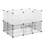 BukkitBow kleine dierenren voor hamsters, cavia's en konijnen, verstelbaar naar 2 niveaus, 107x72x72 cm, inclusief trappen en deuren