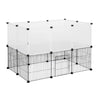 BukkitBow kleine dierenren voor hamsters, cavia's en konijnen, verstelbaar naar 2 niveaus, 107x72x72 cm, inclusief trappen en deuren