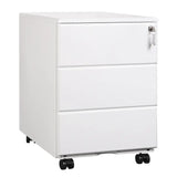 BukkitBow archiefkast met slot, 3 laden, vergrendelingsmechanisme en draaibare zwenkwielen, afmetingen 52.4x39x54 cm