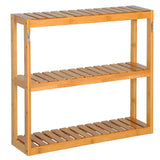 BukkitBow bamboe wandplank handdoekenrek met lade, duurzame materialen, 60x15x54cm, geschikt voor handdoeken en cosmetica.