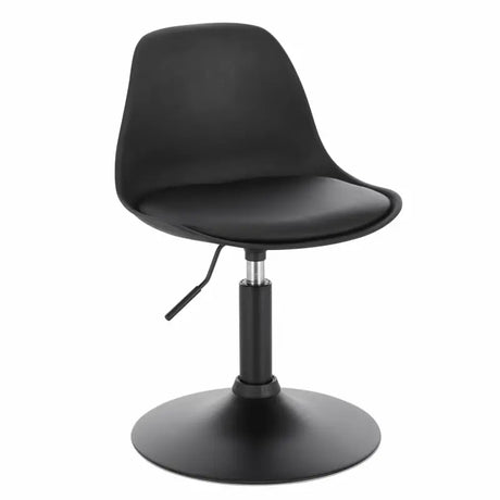 BukkitBow barkruk van PU en metaal, verstelbare hoogte, 360° draaibaar, antislip voetsteun, maximale belasting 120kg, zithoogte 40-50cm.