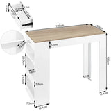 Stevige houten BukkitBow bartafel met opbergruimte, lade en ingebouwd wijnrek, afmetingen 100x100x50cm, geschikt voor bar of eetruimte