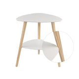 BukkitBow bijzettafel van massief hout, 50x40x55cm, belastbaar tot 5kg, modern nachtkastje voor woonkamer of slaapkamer