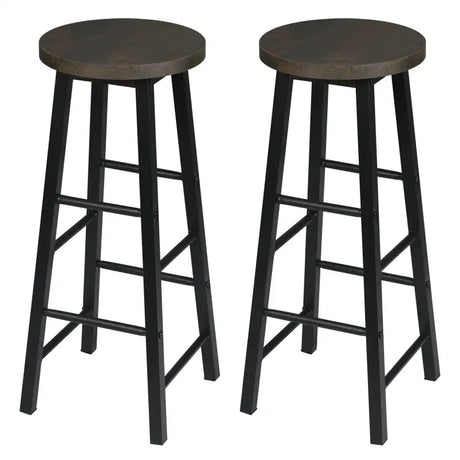 BukkitBow bistro barkrukken set van 2 met stevig metalen frame, ergonomisch design en voetensteunen, zithoogte 71 cm.