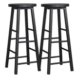 BukkitBow Bistro barkrukken set van 2 met stevig metalen frame, ergonomisch design en voetensteunen, zithoogte 71 cm.