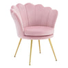 Velvet bloemvormige fauteuil van BukkitBow met zwarte metalen poten, comfortabel en stijlvol meubelstuk voor in huis