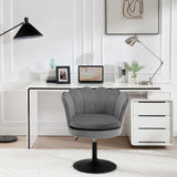 Velvet bloemvormige make-up stoel van BukkitBow, verstelbaar en draaibaar met zachte velvet bekleding.