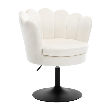Velvet make-up stoel in bloemvorm van BukkitBow, verstelbaar en draaibaar met zachte velvet bekleding.